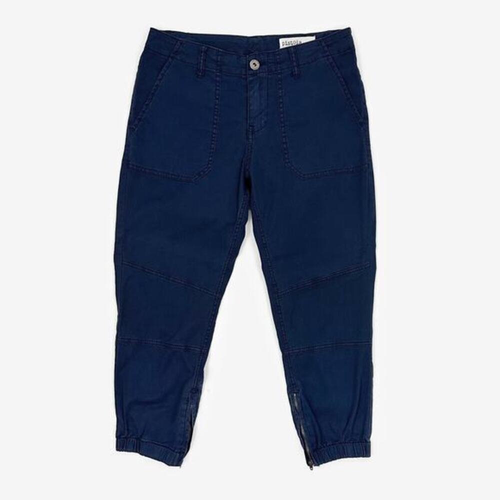 Pistola Cropped Pants Size 26 Navy Blue Cotton Blend Mid Rise